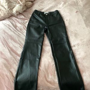 Princess Polly Macey Black Leather Pants